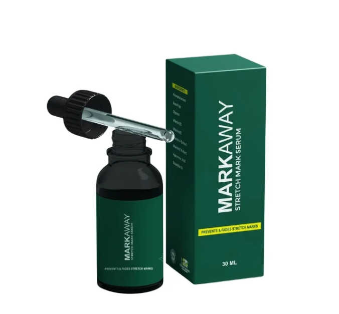 Markaway Stretch Mark Serum – Herbal Formula for Hydration, Skin Toning & Dark Spot Correction (30ml)